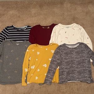 6 Old Navy girls M(8) Softest Tee long sleeves